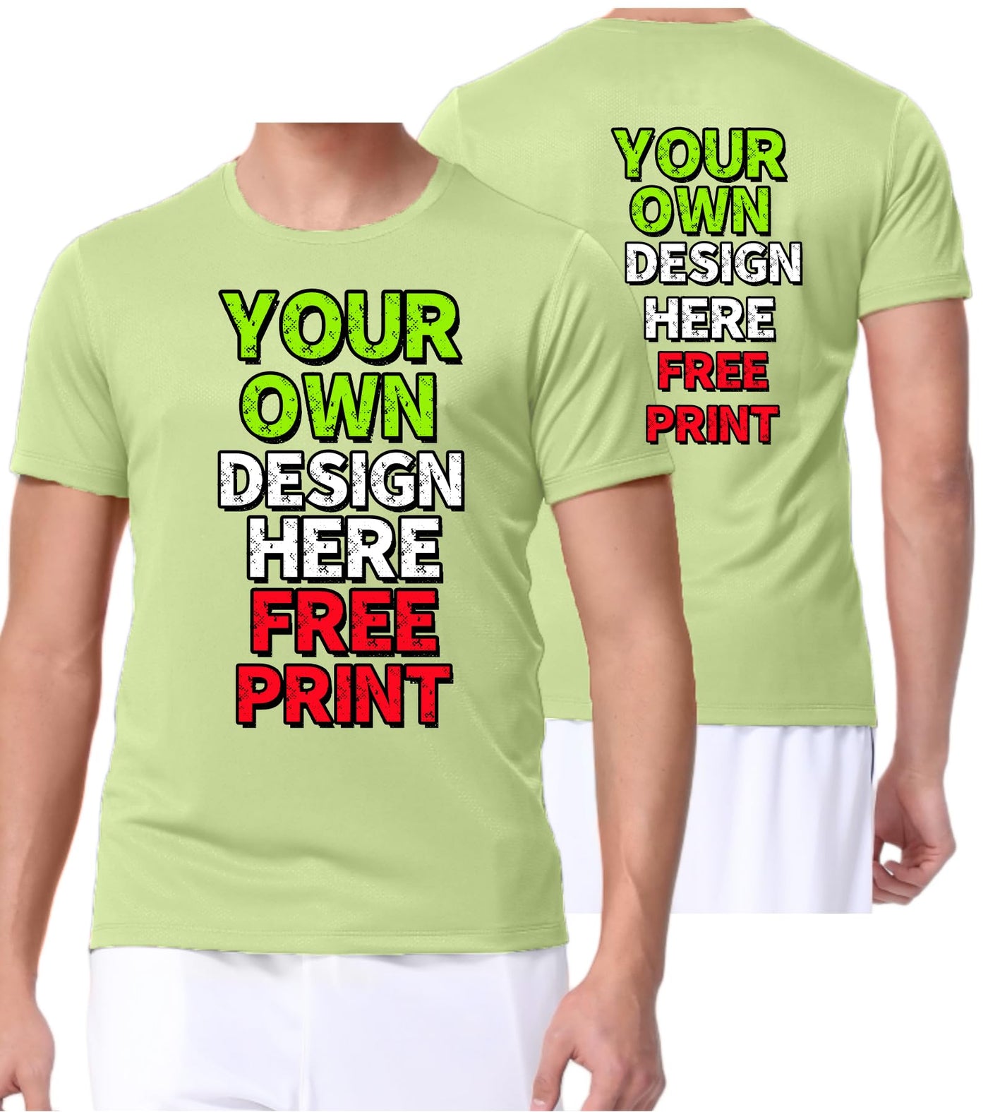 Custom T-Shirts for Men Women Design Your Own Shirt with Text Image Personalized Tee Printed Front/Back