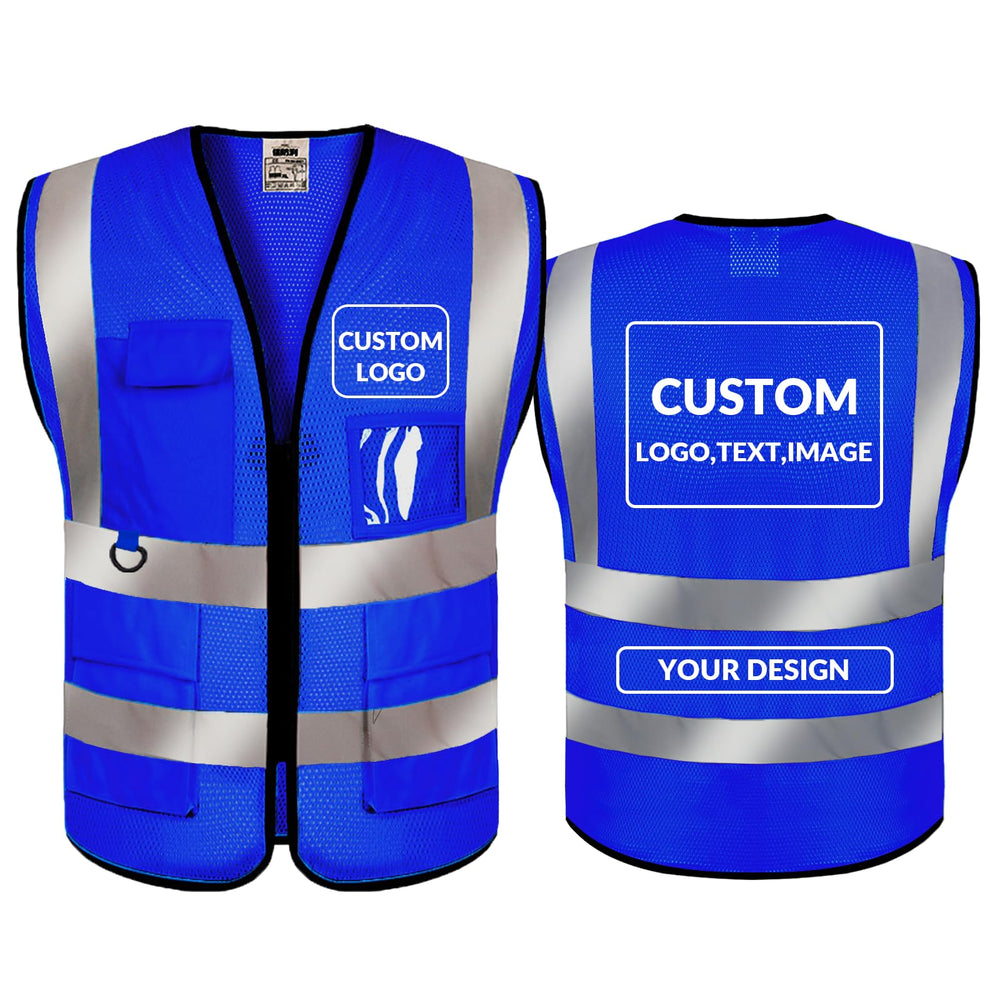 BeautyWill Custom Safety Vest Logo Class 2 High Visibility Reflevtive Vest Outdoor Protective Workwear