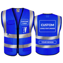 BeautyWill Custom Safety Vest Logo Class 2 High Visibility Reflevtive Vest Outdoor Protective Workwear