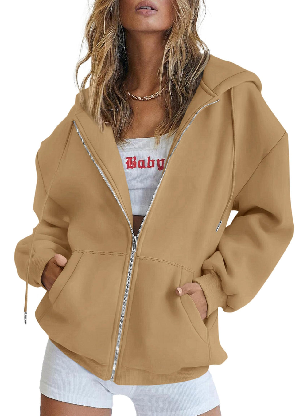 PRETTYGARDEN Women's 2026 Spring Zip Up Y2K Hoodies Casual Long Sleeve Sweatshirts Fall Winter Track Jackets with Pockets
