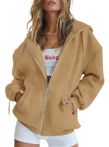 PRETTYGARDEN Women's 2026 Spring Zip Up Y2K Hoodies Casual Long Sleeve Sweatshirts Fall Winter Track Jackets with Pockets