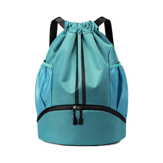 JELUTAR Drawstring Backpack Gym Bag with Shoes Compartment for Soccer, Basketball, Swim, Water-Resistant String Backpack Beach Cinch for Women Men