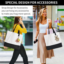 12 Pack Canvas Tote Bags with Zipper, HWJH Blank Reusable Grocery Bags, Widened Washable Bag with Inner Pocket, Shopping Travel Large Tote Bag for DIY Heat Transfer, Christmas Craft Gift (Black/White)