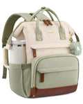 Green-cream-brown