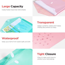 Sooez 10Pack Plastic Envelopes, Plastic File Folders, Clear Folders for Documents Trendy Colors, Super Heavyweight Document Holders, Storage Pouches, File Envelopes for School Office Supplies