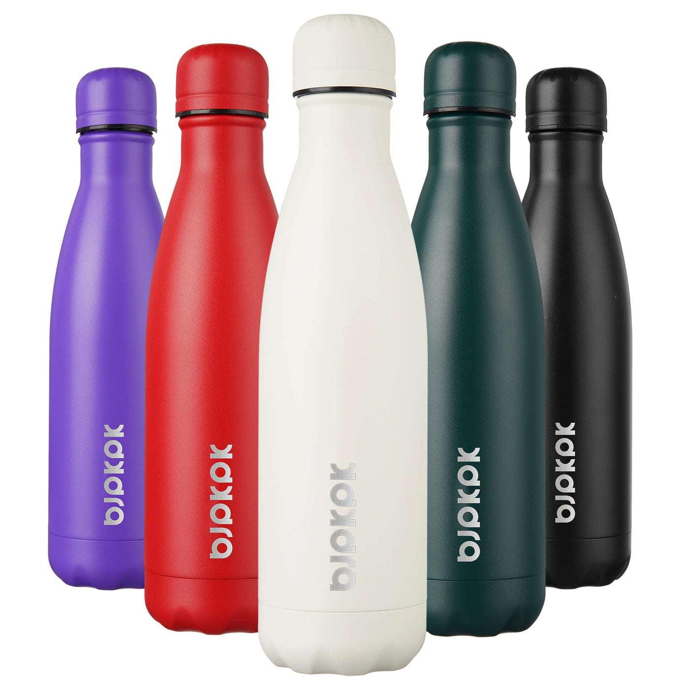 BJPKPK 17oz Insulated Water Bottles Stainless Steel Sports Water Bottles Keep Cold and Hot for Travel Dishwasher Safe,Olive Green