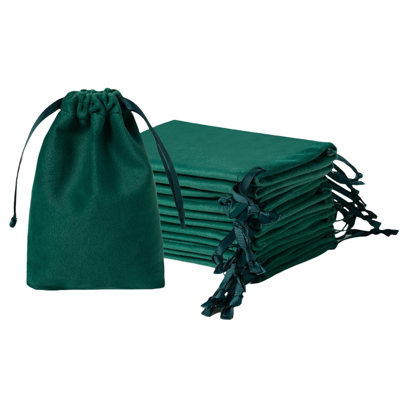 QIANF 12pcs Navy Velvet Drawstring Bags 3x4 inches Small Velvet Cloth Gift Bags Jewelry Pouches for Storage Wedding Party Favor Christmas