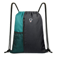 BeeGreen Black Drawstring Backpack Gym Bag For Men Women String Sports Backpack With Water Bottle Mesh Pockets And 2 Zippered Pocket Large Cinch Sackpack Workout Bag 16" x 20"