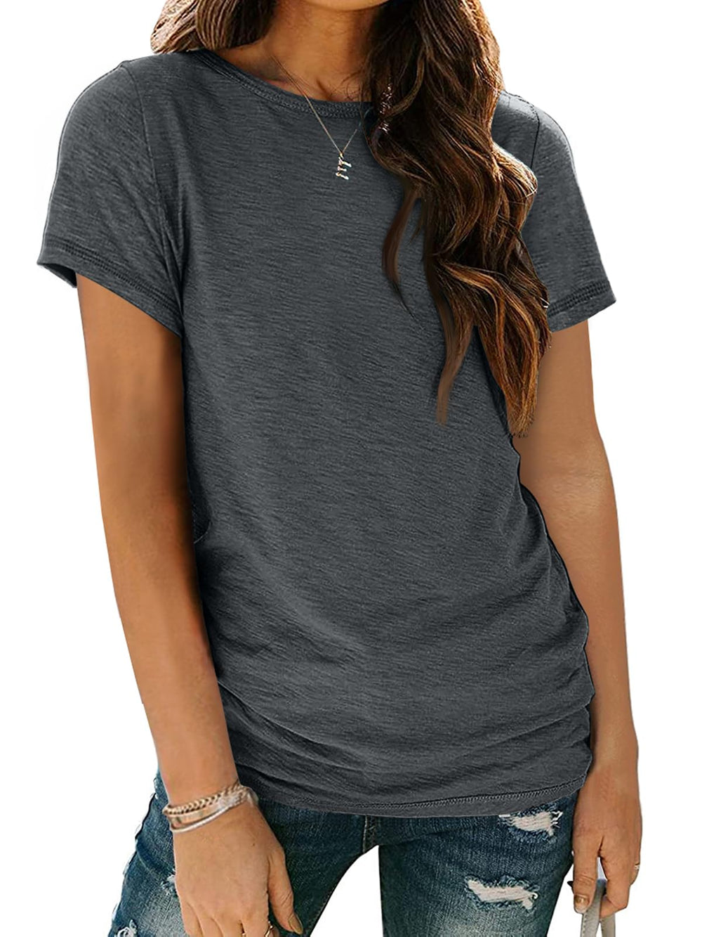 AUTOMET Women's Short Sleeve Shirts Summer Tops Crew Neck Basic Tees Casual Tshirts