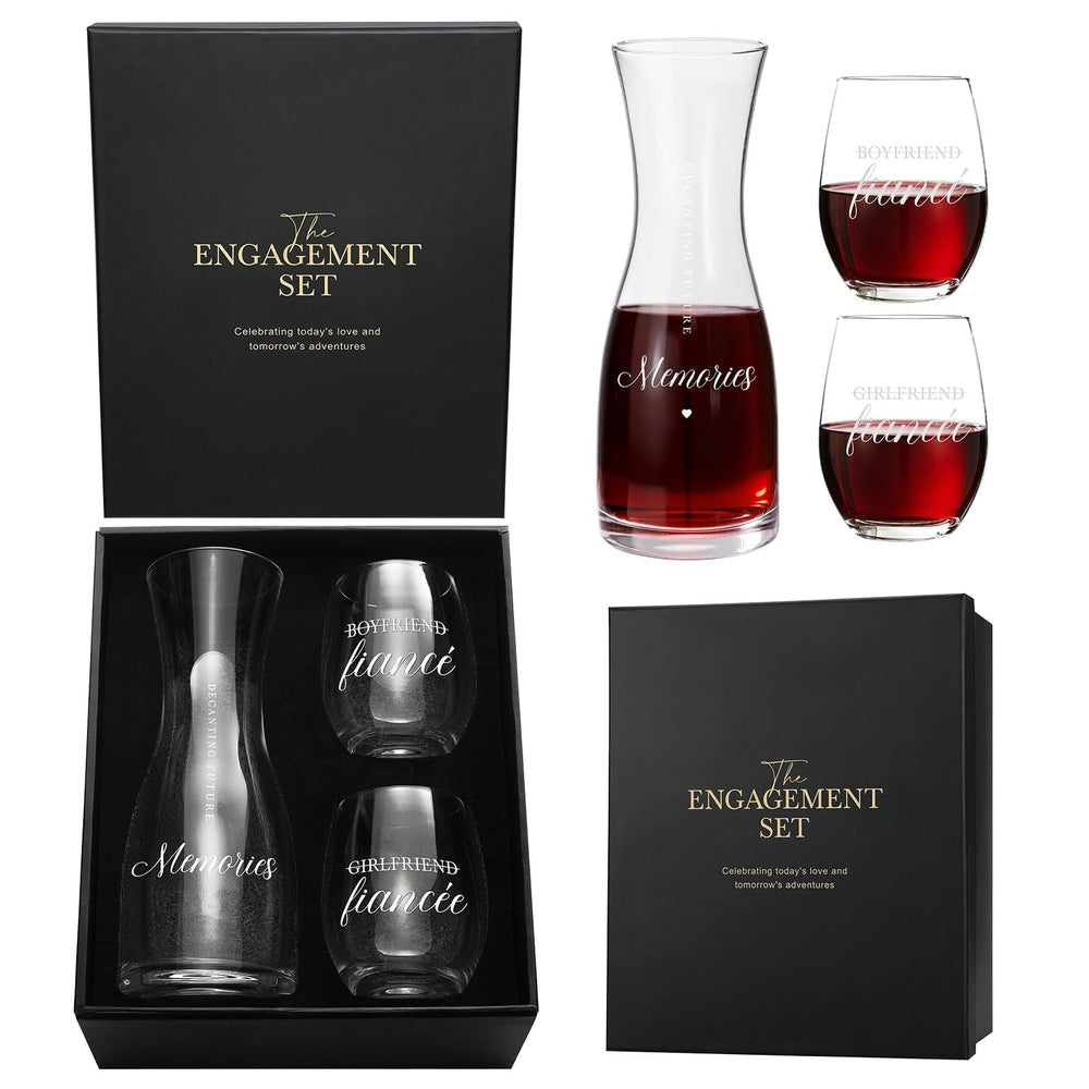 Wine Lovers Gifts for Women, Birthday Gifts for Mom Sister Friend Coworker Girlfriend Inspirational Gift Set, Wine Gift Box Set with Tumblers, Ice Cubes