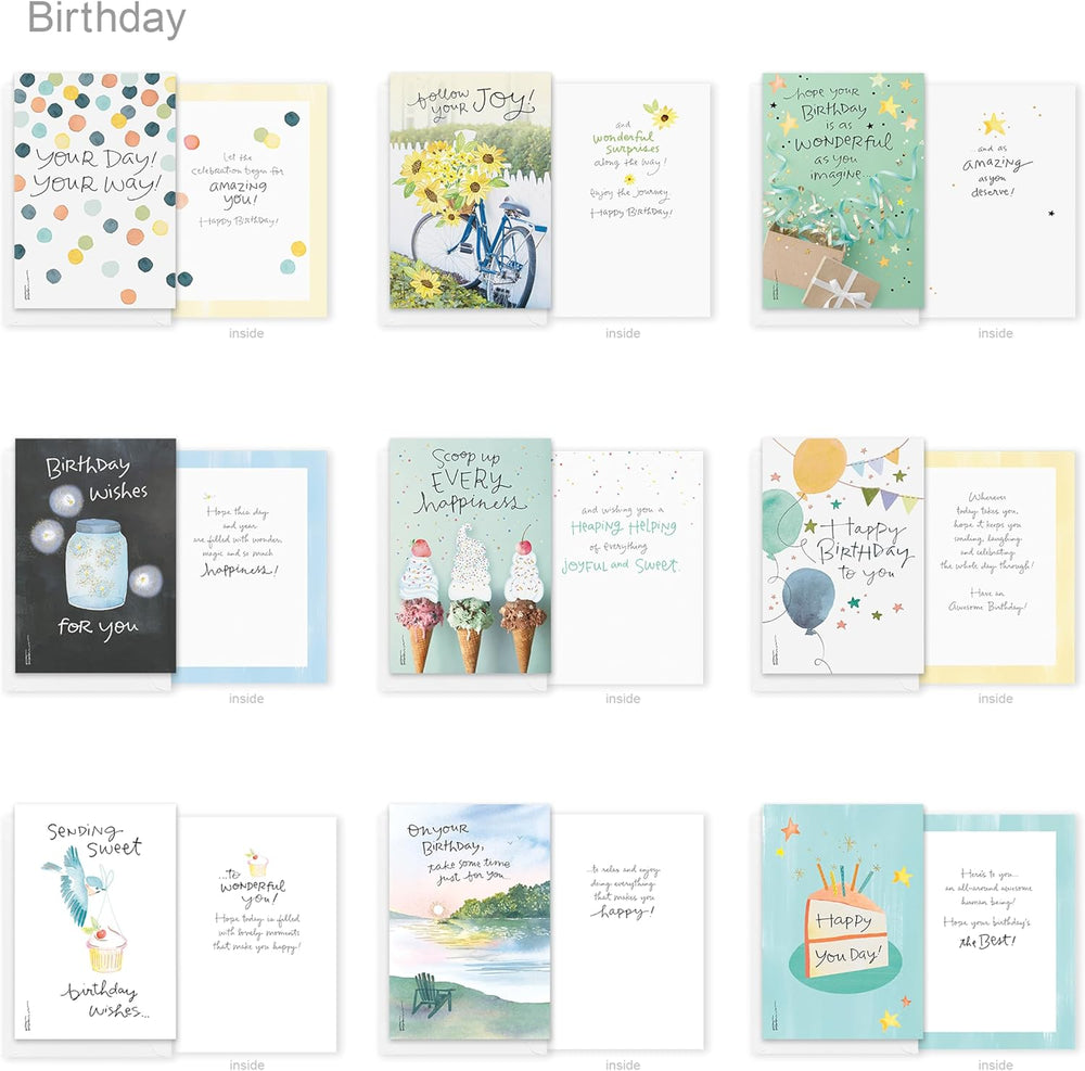 American Greetings 60-Count All Occasion Greeting Card Assortment with Storage Box, Dividers, Envelopes and Seals (Kathy Davis Designs)