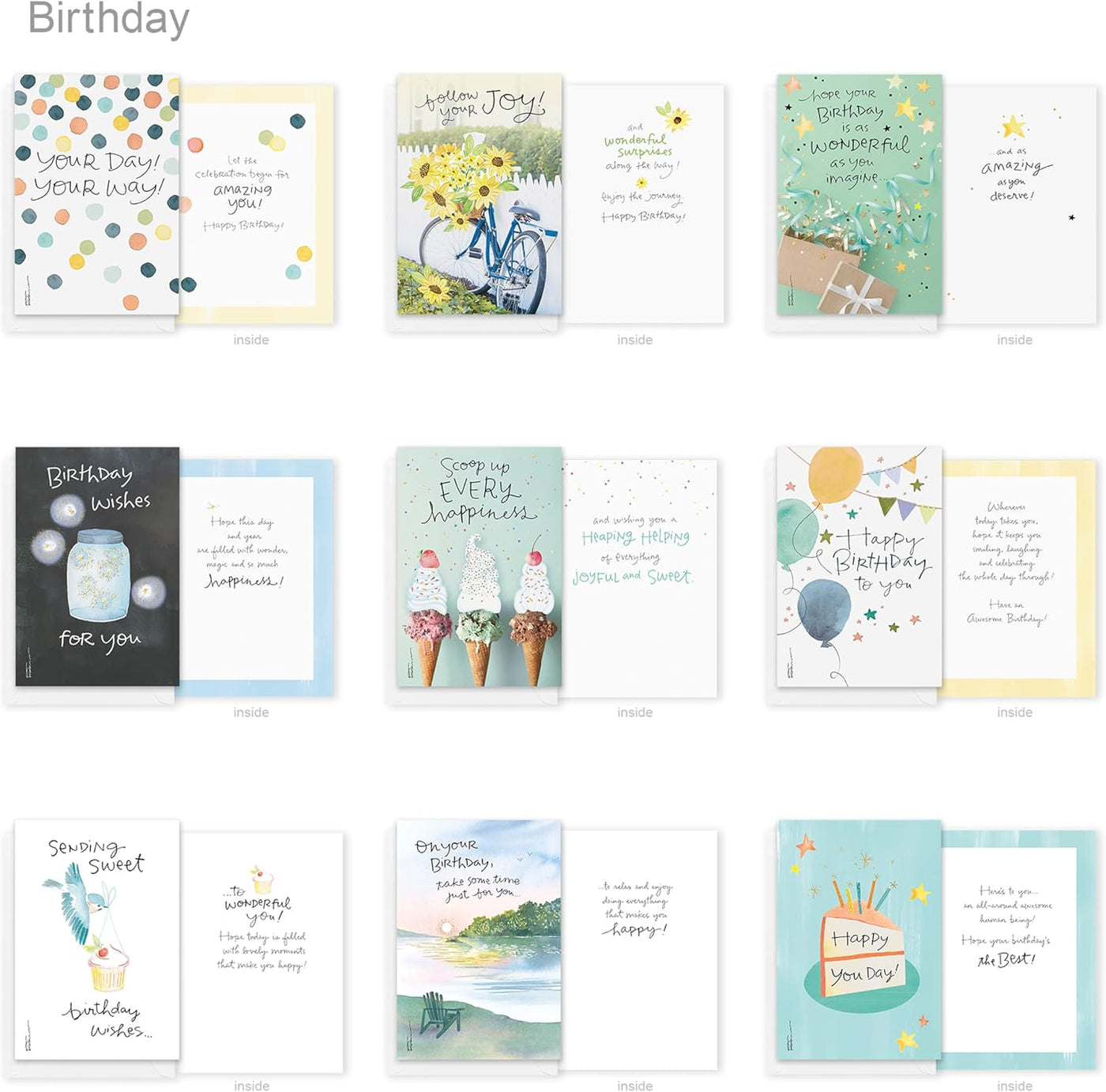 American Greetings 60-Count All Occasion Greeting Card Assortment with Storage Box, Dividers, Envelopes and Seals (Kathy Davis Designs)