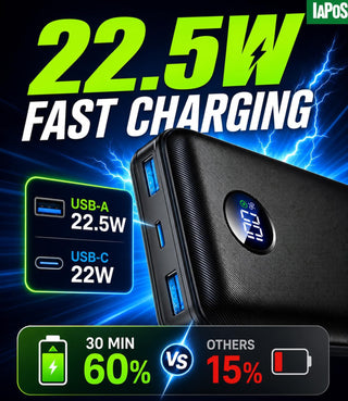 Portable Charger Power Bank - 60,000mAh Battery Pack, 22.5W Fast Charging Phone Charger Attached USB-C/iOS/Micro-USB Cable, Powerbank for iPhone 17 16 15 14 13 Samsung, for Travel Camping Essentials