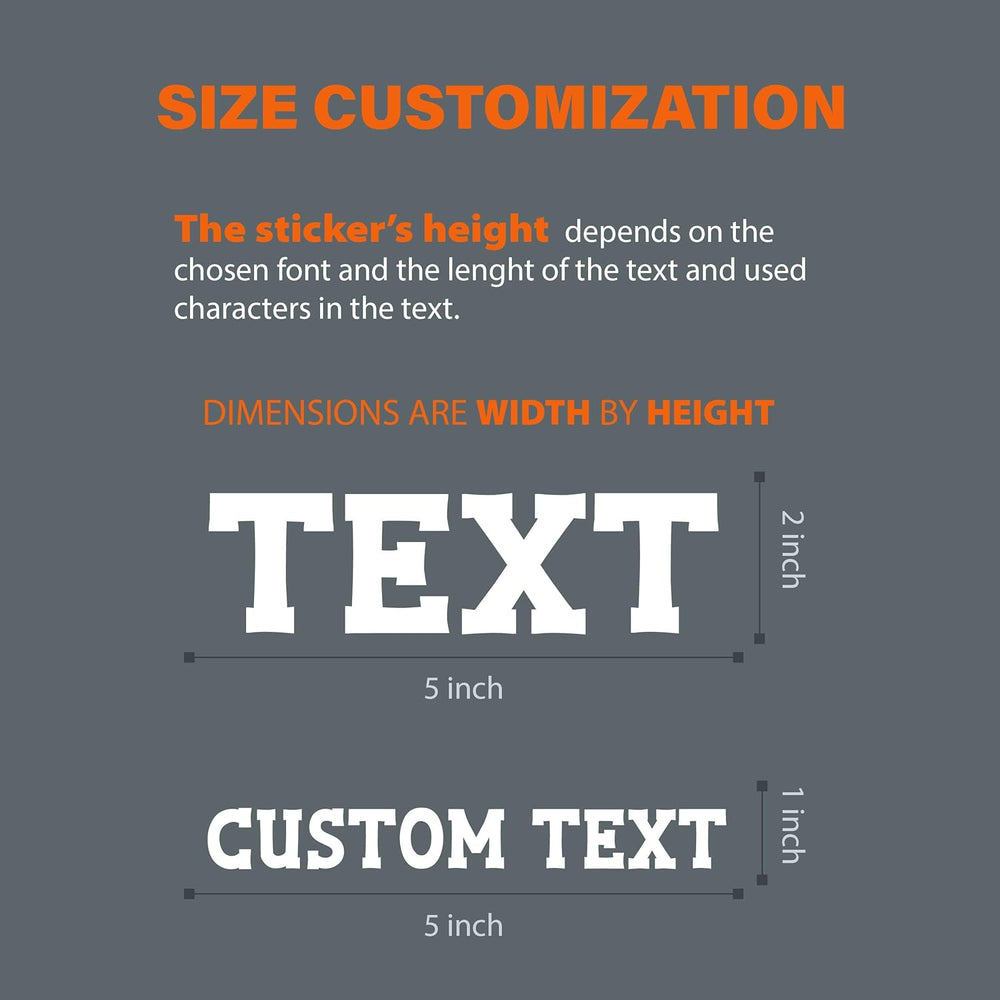 Personalized Design Your Own Name - Custom Vinyl Decal - Initial Phrase or Quote - Vinyl Lettering for Car Walls Window Windshield Computers Hydroflask - Text Name Letters Graphics Sticker