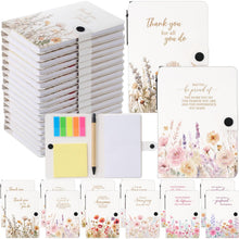 Resurhang 36 Pack Appreciation Gifts Bulk Inspirational Spiral Notebook with Sticky Note Pen, Note Pads Motivational Journals Thank You Gifts for Employee Volunteer Teacher Nurse Team (Pattern)
