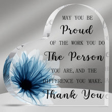 Yookeer Thank You Appreciation Gifts for Coworkers Retirement Gift for Employees Women Men May You Be Proud of The Work Acrylic Plaque Decor for Nurse Friend Boss(Stylish Style)