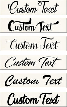 Custom Personalized Text Lettering Vinyl Decal Label Window Sign Sticker | Script Italics Handwritten Cursive