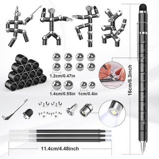 Dusor Gifts for Men Fidget Pen, Fathers Day Gift for Husband Dad Brother Boyfriend Multifunction Pen, Anniversary Birthday Fathers Day Gift from Daughter Son Wife, Graduation Gifts for Teens Him Boy