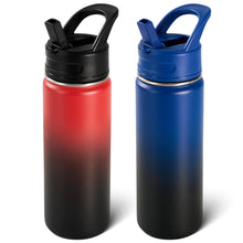 Fijinhom 18oz Insulated Stainless Steel Water Bottle with Straws, Double Wall Vacuum Insulated Bottles, Metal Thermo for Travel, Sports, Leak-Proof, BPA Free, Women & Men, Black