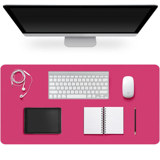 Leather Desk Pad Protector,Non-Slip Desk Pad,on-Slip PU Leather Large Mouse Pad,Easy Clean Desk Protecor Mat,Writing Pad for Office Work/Home/Decor(Black, 23.6" x 13.7")