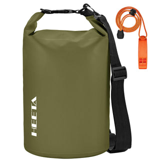 HEETA Waterproof Dry Bag for Women Men, 5L/10L/20L/30L/40L Roll Top Lightweight Dry Storage Bag Backpack with Emergency Whistle for Travel, Kayaking, Boating, Camping, Beach, Cruise Ship Essentials