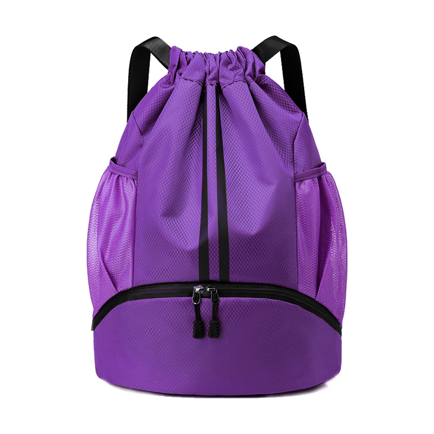 JELUTAR Drawstring Backpack Gym Bag with Shoes Compartment for Soccer, Basketball, Swim, Water-Resistant String Backpack Beach Cinch for Women Men