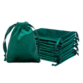 QIANF 12pcs Light Champagne Velvet Drawstring Bags 4x6 inches Glossy Small Velvet Cloth Gift Bags Jewelry Pouches for Storage Wedding Party Favor Christmas