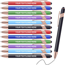 Touch-Sensitive Custom Pens with Logo/Text/Name Printing - Bulk Personalized Ballpoint Pens for Corporate Gifts, Graduation Party Favors (5-2000pcs)