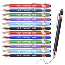 Touch-Sensitive Custom Pens with Logo/Text/Name Printing - Bulk Personalized Ballpoint Pens for Corporate Gifts, Graduation Party Favors (5-2000pcs)