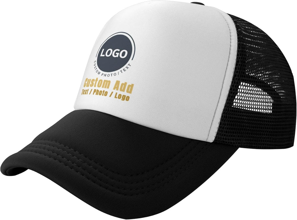 Custom Baseball Hats for Men & Women - Add Text/Photo/Logo - Adjustable Breathable Outdoor Hat, Sports & Casual- Bulk Supply