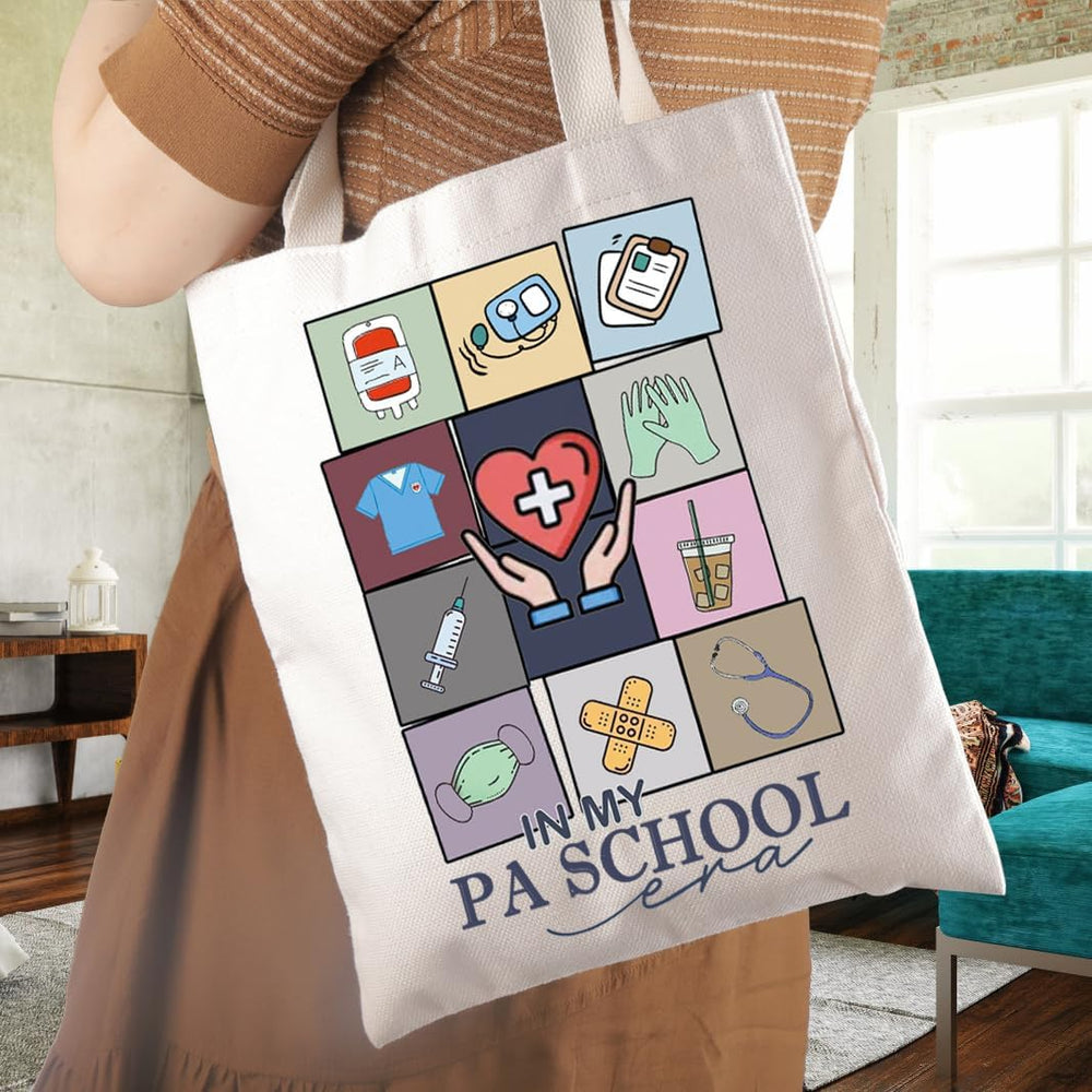 WCGXKO Medical Training Gift In My PASchool Era Tote Bag for Physician Assistant Student