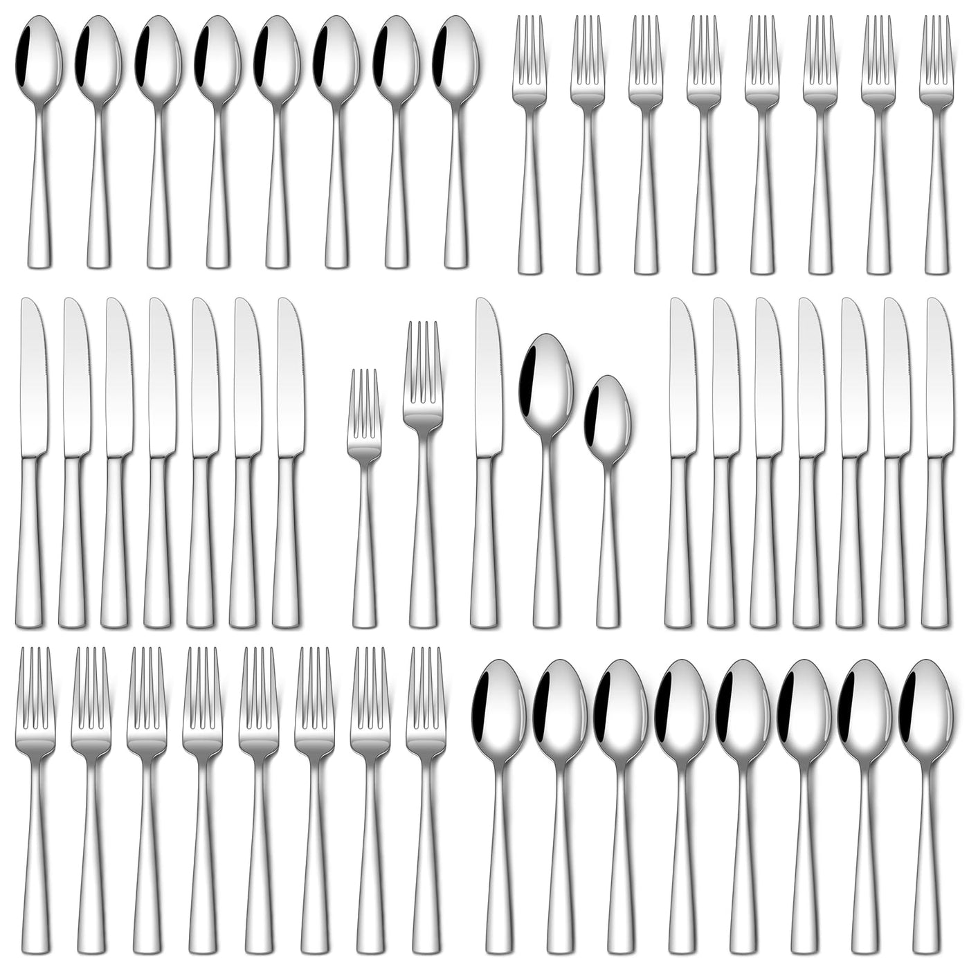 Stapava 20 Piece Silverware Set, Food-Grade Stainless Steel Flatware Sets for 4 Mirror Polished Cutlery Utensil Sets Include Dinner Knives Spoons and Forks Set Dishwasher Safe for Home Restaurant