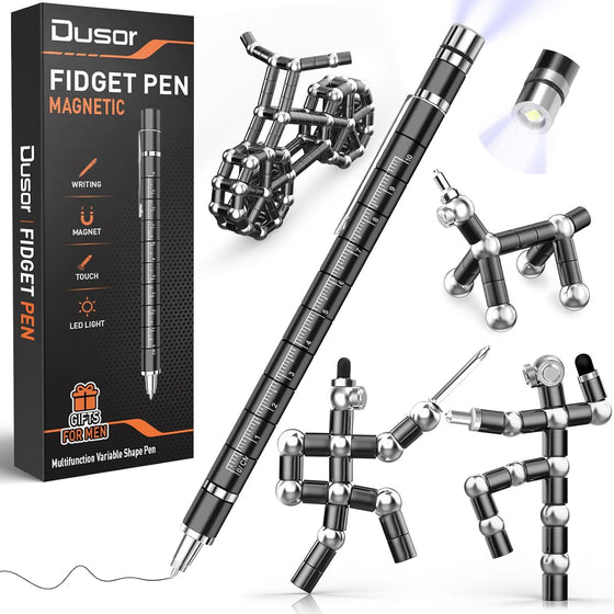 Dusor Gifts for Men Fidget Pen, Fathers Day Gift for Husband Dad Brother Boyfriend Multifunction Pen, Anniversary Birthday Fathers Day Gift from Daughter Son Wife, Graduation Gifts for Teens Him Boy