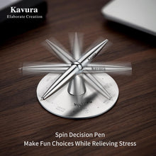Spin Decision Pen – CNC-Machined 316L Stainless Steel Fidget Pen with Magnetic Stand | Smooth Writing Gel Ink | Stress Relief & Decision Maker |Office Desk Gift for Professionals