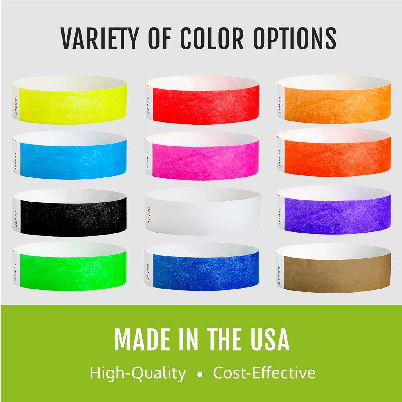 600 WristCo Tyvek Wristbands for Events, 6-Color Variety Pack – Tamper-Proof Design Prevents Reuse – Premium-Grade Bracelets for Hospital & Medical ID, Party, VIP Identification