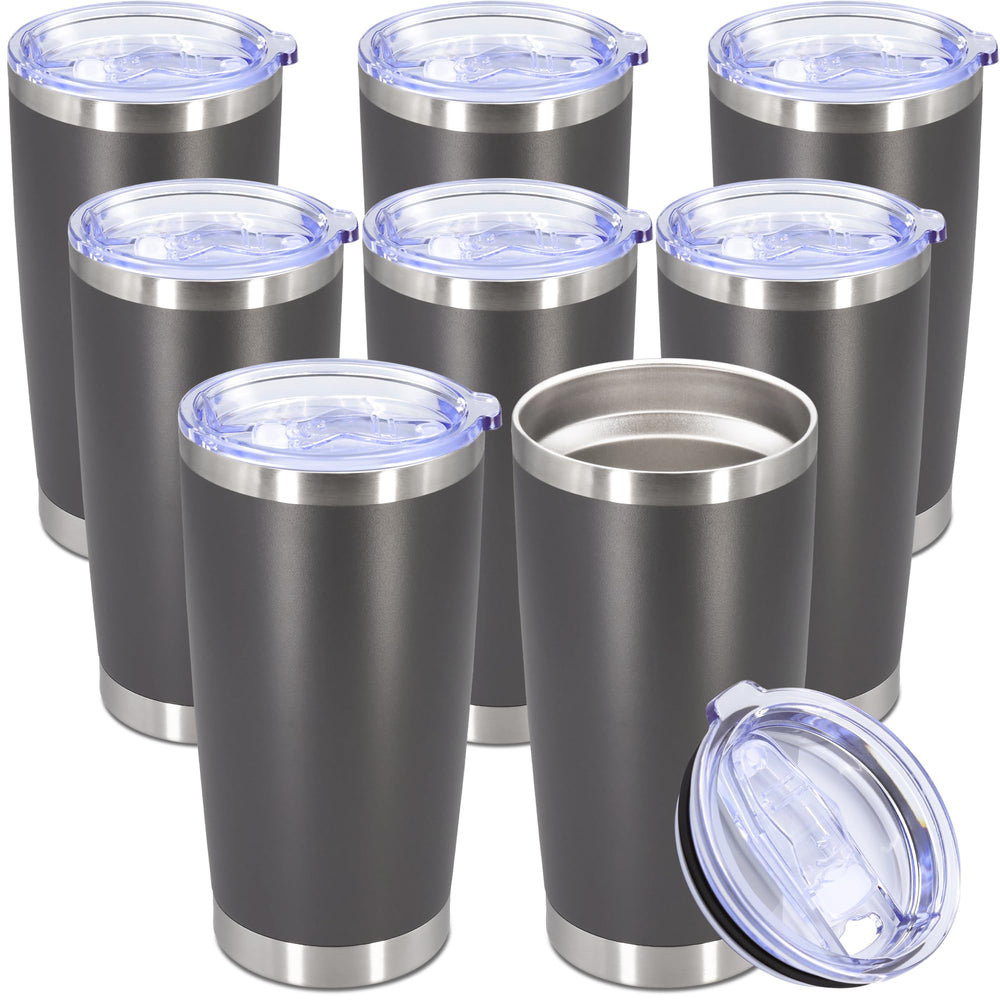 20oz Tumbler Stainless Steel Tumbler Cup with Lid Vacuum Insulated Double Wall Travel Mug, Durable Powder Coated Travel Coffee Tumbler Mug for Hot & Cold Drinks, Purple,1 Pack