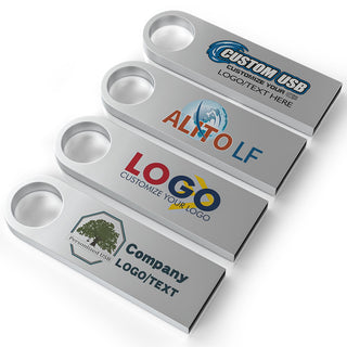 ABLAZE 128MB Flash Drive 10 Pack, Metal USB 2.0 Thumb Drives with Keychains USB Sticks Pendrives (Sliver)