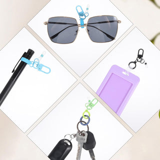 Mini Coloured Pen Clips, 10Pcs Nurse Badge Reel Accessory with Lobster Clasp, Retractable Holder for Nurses, Pen Converter, Silicone Pens Holder for Lanyard, Nurse, Teachers, Office