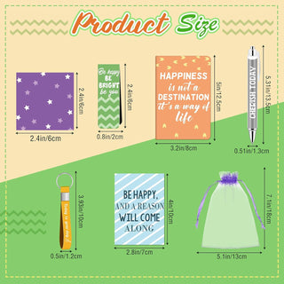 Pasimy 218 Pcs Inspirational Stationery Gifts Motivational Mini Notepad Pen Quote Bookmarks Stress Relief Stickers Inspiring Silicone Keychains for Home Office Appreciation Gift(Stylish)