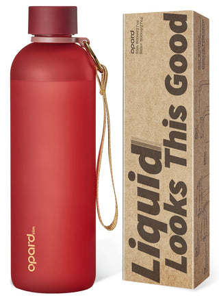 Opard Slim Water Bottle 27oz, Dishwasher Safe Plastic Water Bottle BPA-Free, Leakproof Screw Top, Cream White, Reusable for Travel School Sport Gym Hiking