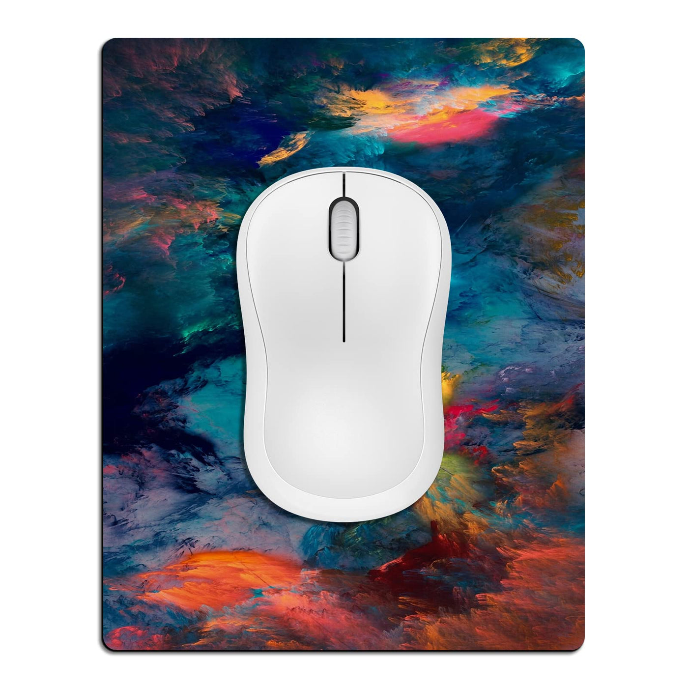 Small Mouse Pad 3 Pack, Mini Mouse Pads for Wireless Mouse and Laptop Computer, Portable Mousepad with Non-Slip Rubber Base & Waterproof Surface - Black -5.5 x 7 in