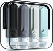 Mrsdry Travel Bottles for Toiletries, Tsa Approved 3oz Travel Size Containers BPA Free Leak Proof Refillable Liquid Silicone Squeezable Travel Accessories for Shampoo Conditioner Lotion (4 Pack)
