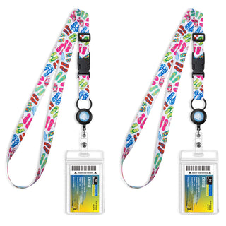 MNGARISTA Cruise Lanyards, Adjustable Lanyard with Retractable Reel, Waterproof ID Badge Holder for All Cruises Ships Key Cards, 2pack