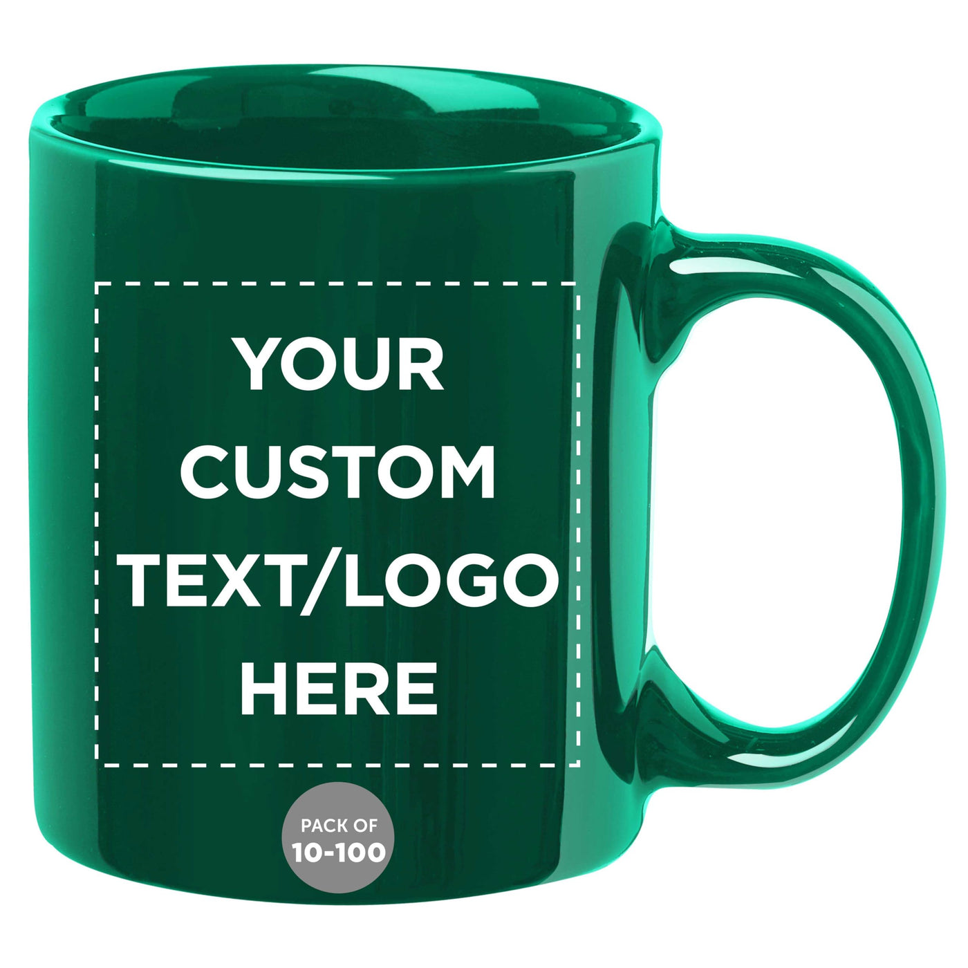 Father’s Day Custom Ceramic Coffee Mugs 11 oz. Set of 10/50/100, Personalized Bulk Pack - Coffee Cup Set, Iced Coffee Cup, Gaming Mug for Dad - White