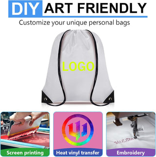 Grneric Drawstring Backpack Bulk 6 PCS, Drawstring Bags String Backpack Cinch Sack Gym Bags for Sport Trip Beach Swimming, 6 Color