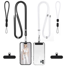 takyu Phone Lanyard, 2 Pack Adjustable Cell Phone Lanyard Crossbody Neck Strap & 2 Pack Phone Wrist Strap with 2 Pcs Tether Tabs Compatible for iPhone Android Smartphones-Black Grey