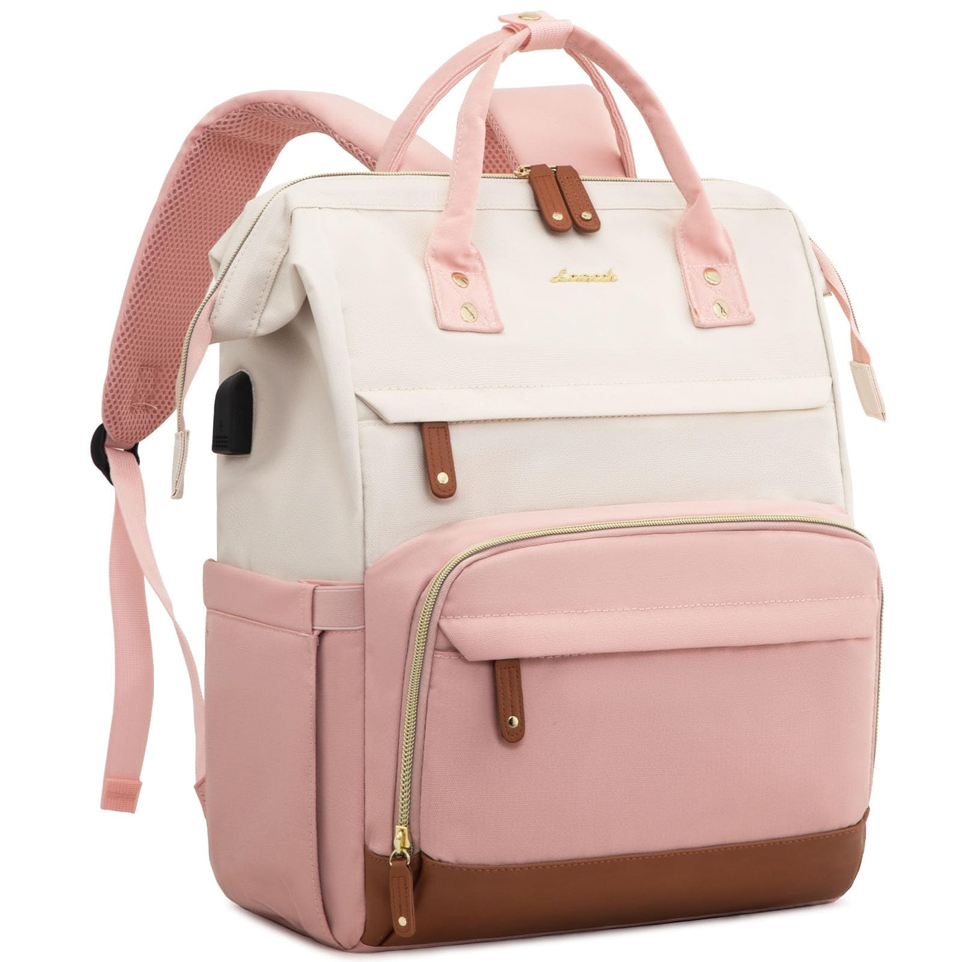 LOVEVOOK Laptop Backpack for Women, 15.6 Inch Work Business Backpacks Purse With Large Capacity, Waterproof Nurse Bag College Bookbag for School, Waterproof Casual Daypack for Travel