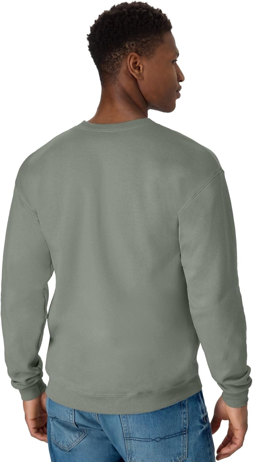 Hanes Men's Sweatshirt, EcoSmart Fleece Crewneck Sweatshirt, Big & Tall Available, 1 or 2-Pack