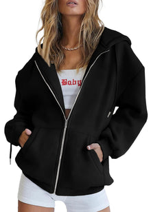 PRETTYGARDEN Women's 2026 Spring Zip Up Y2K Hoodies Casual Long Sleeve Sweatshirts Fall Winter Track Jackets with Pockets