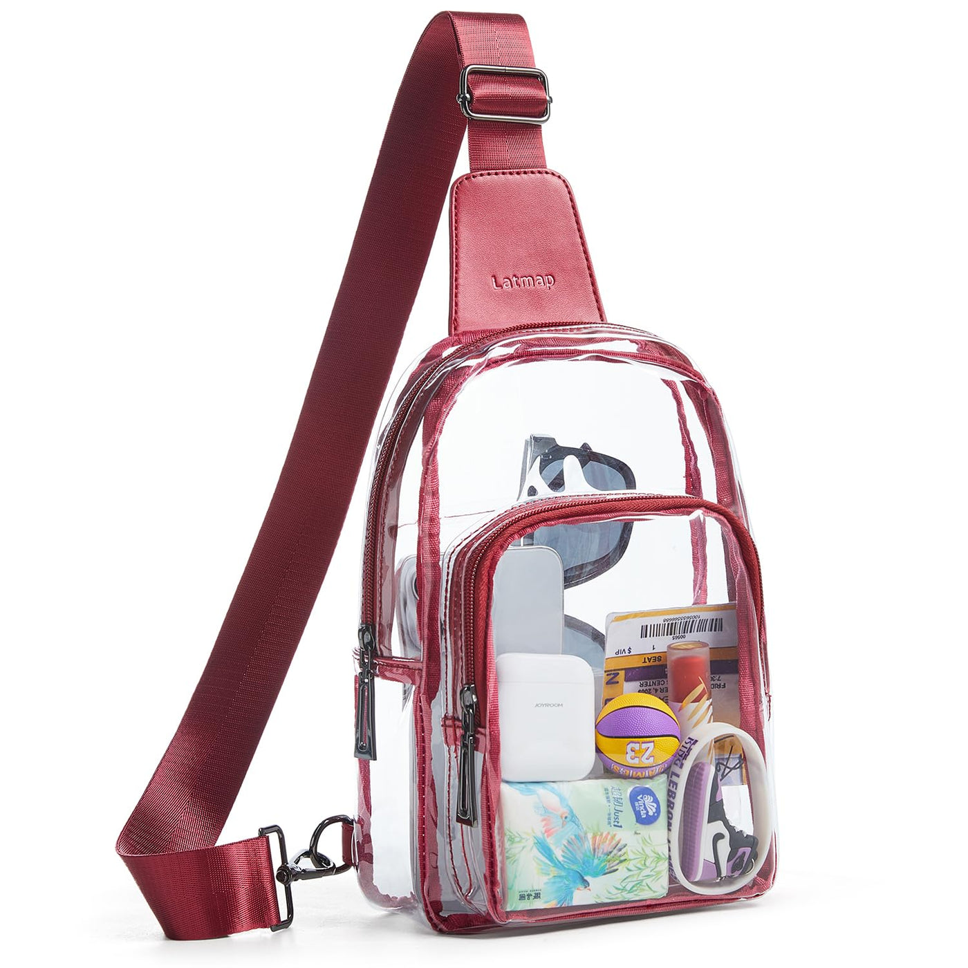 LATMAP Clear Bag for Stadium Events, Clear Purse for Women Stadium Crossbody Bag, Transparent Bag for Concerts Sports